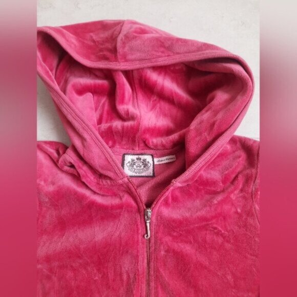 Juicy Couture Velour Terry Y2K Vintage Hoodie - Picture 6 of 12